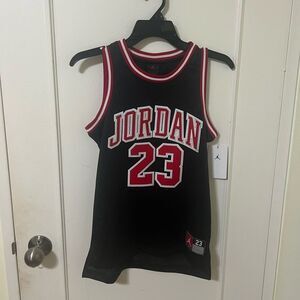 NWT Air Jordan Black and Red Jersey Big Kids size Medium